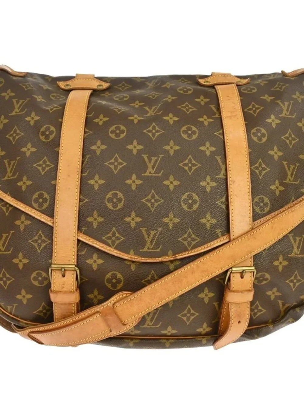 Best05 LOUIS VUITTON MONOGRAM SAUMUR 43 MESSENGER BAG M42252 AR8907 NQ09305